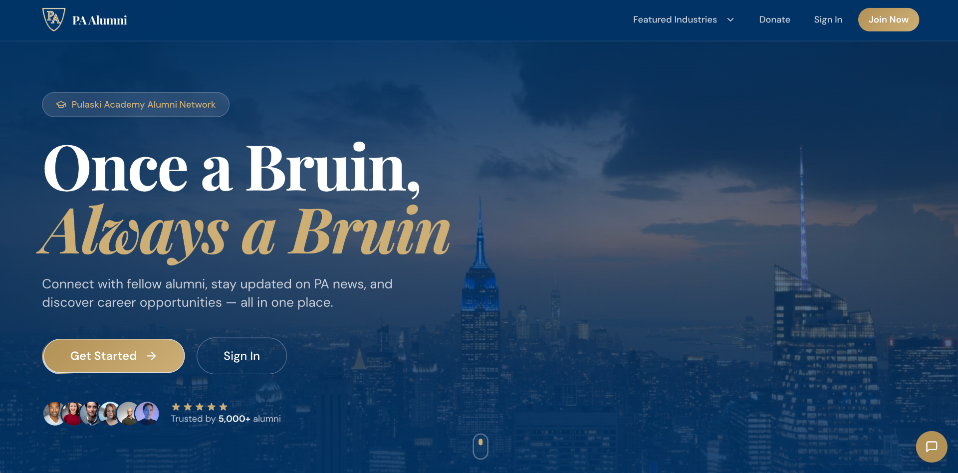 Pulaski Academy Alumni website built by Schooly